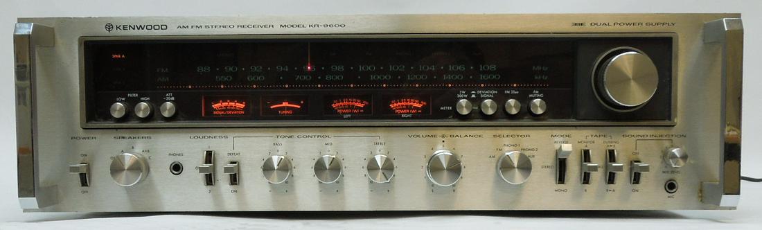 Kenwood KR-9600 Stereo Receiver.: Kenwood KR-9600 stereo receiver. 160 watts per channel. 1976 - 1978.