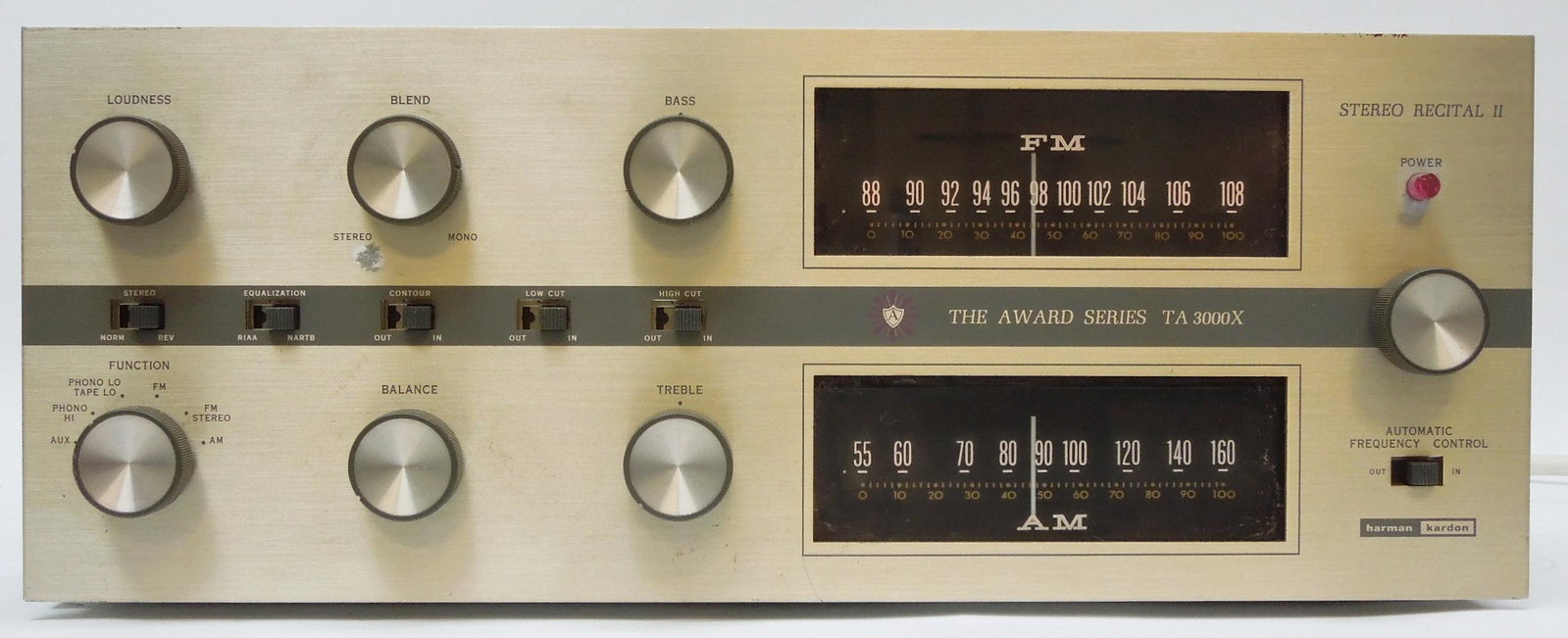 Harman Kardon TA-3000X Tube Stereo Receiver.: Harman Kardon Stereo Recital II (TA-3000X) tube AM/FM stereo receiver.
