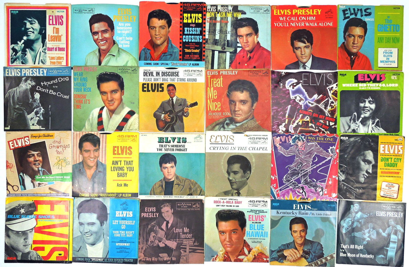 Elvis Presley 45 RPM Records. (1 of 3)