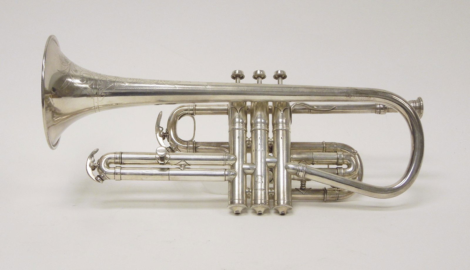 C. G. Conn Silver Plated Cornet. (1 of 1)