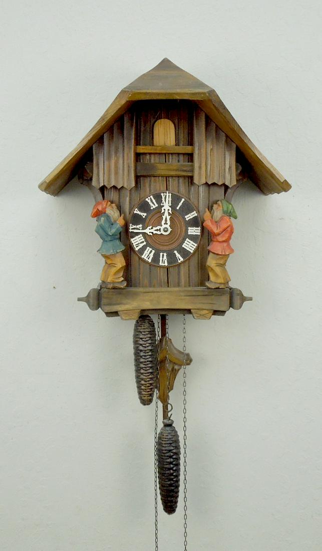 Hubert Herr German Cuckoo Clock.: Hubert Herr German Cuckoo clock. Works stamped Hubert Herr Triberg Germany.