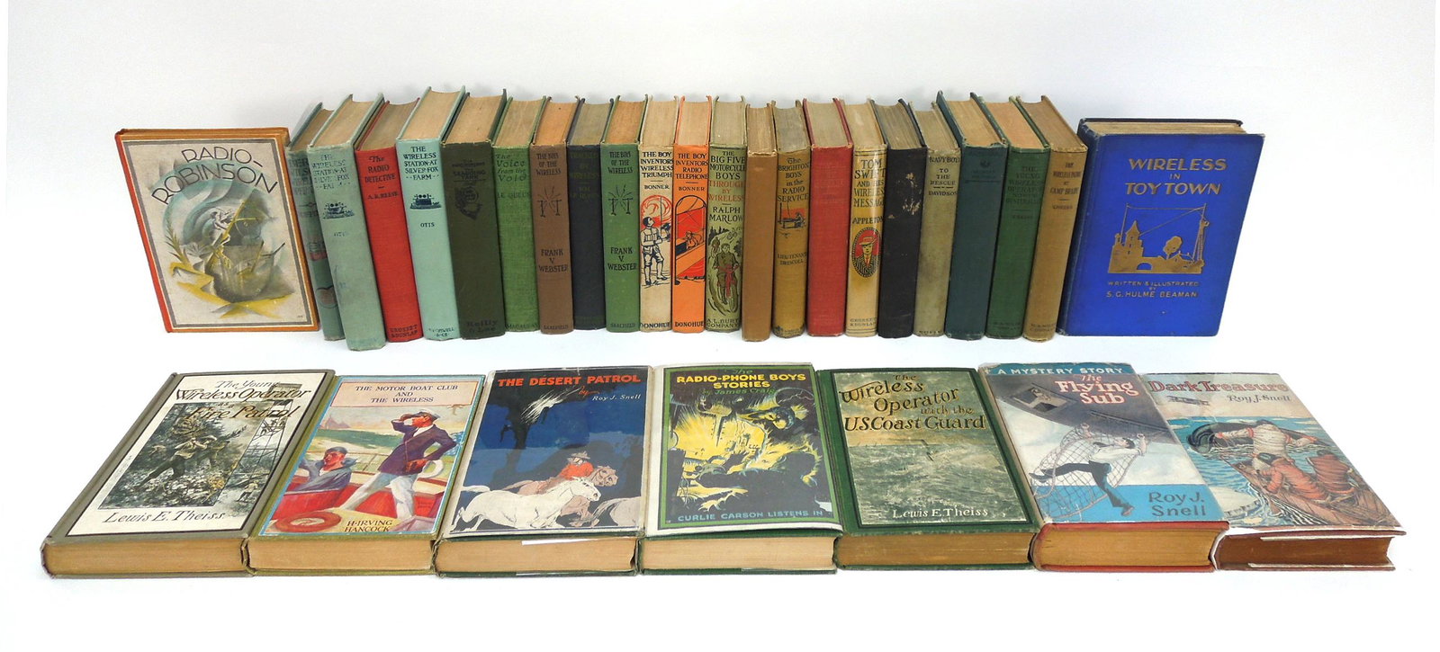 Collection of Young Adult / Children's Books.: Group of (30) young adult / children's books relating to Radio, Wireless. Includes Tom Swift, James Otis, Signed Roy J. Snell Desert Patrol.