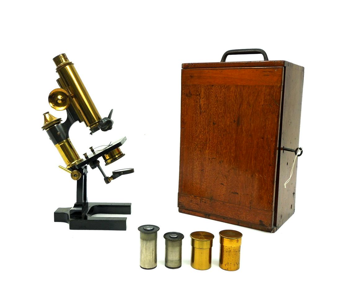 19th C. Ross, London, Eclipse Microscope.: 19th C. Ross, London, Eclipse microscope, #5994. With case and 2 objectives.