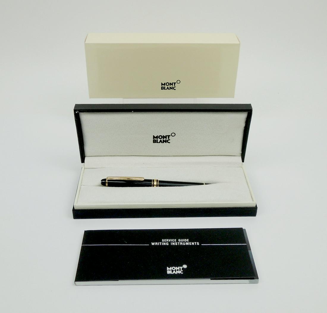 Montblanc Meisterstuck 163 Rollerball Pen.: Montblanc Meisterstuck model 163 rollerball pen. Serial no. 1W1666858. With case, box and service guide.