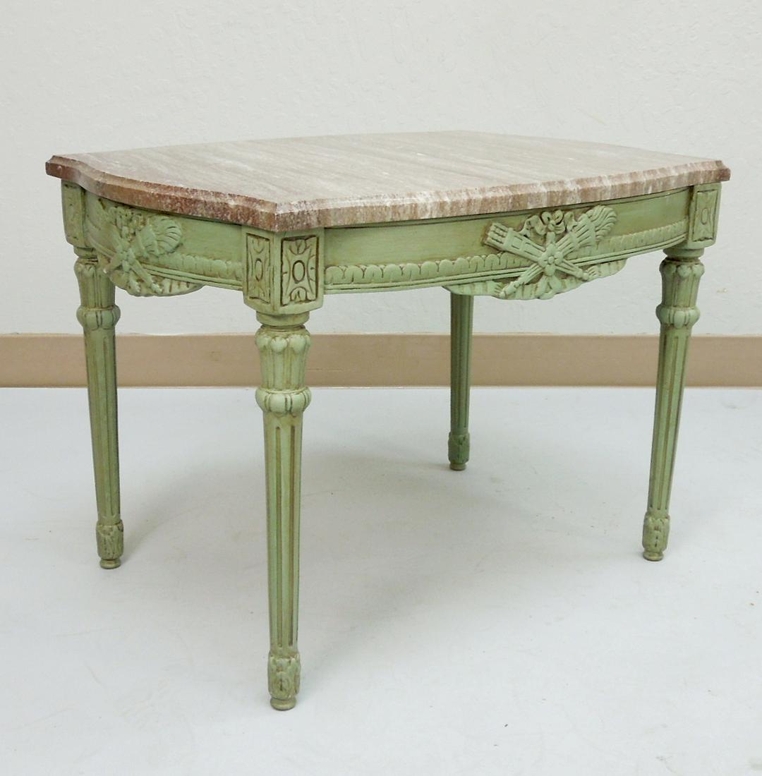 Louis XVI Style Marble Top Side Table. (1 of 1)