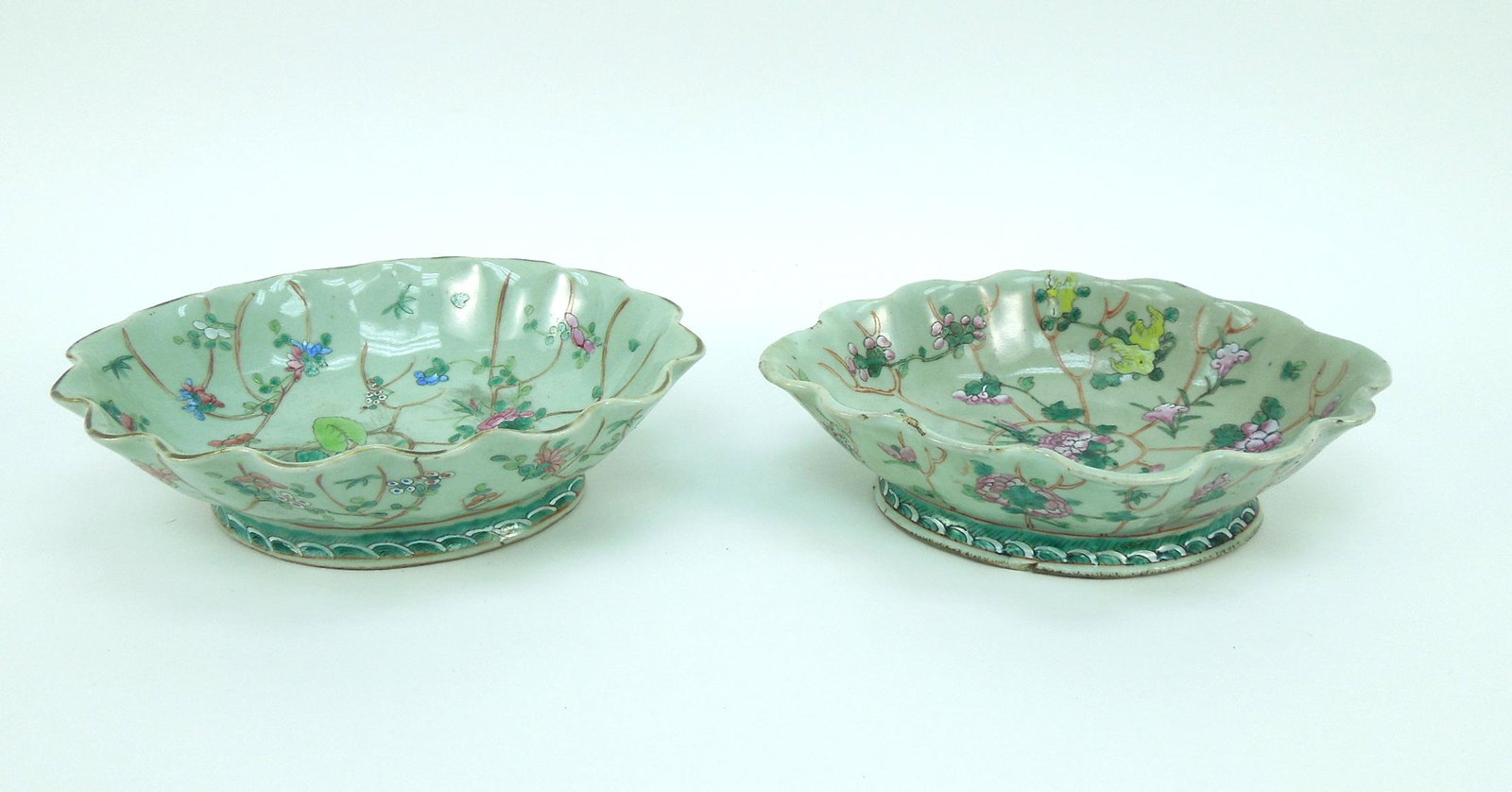 (2) 19th C. Chinese Famille Rose Porcelain Bowls. (1 of 5)