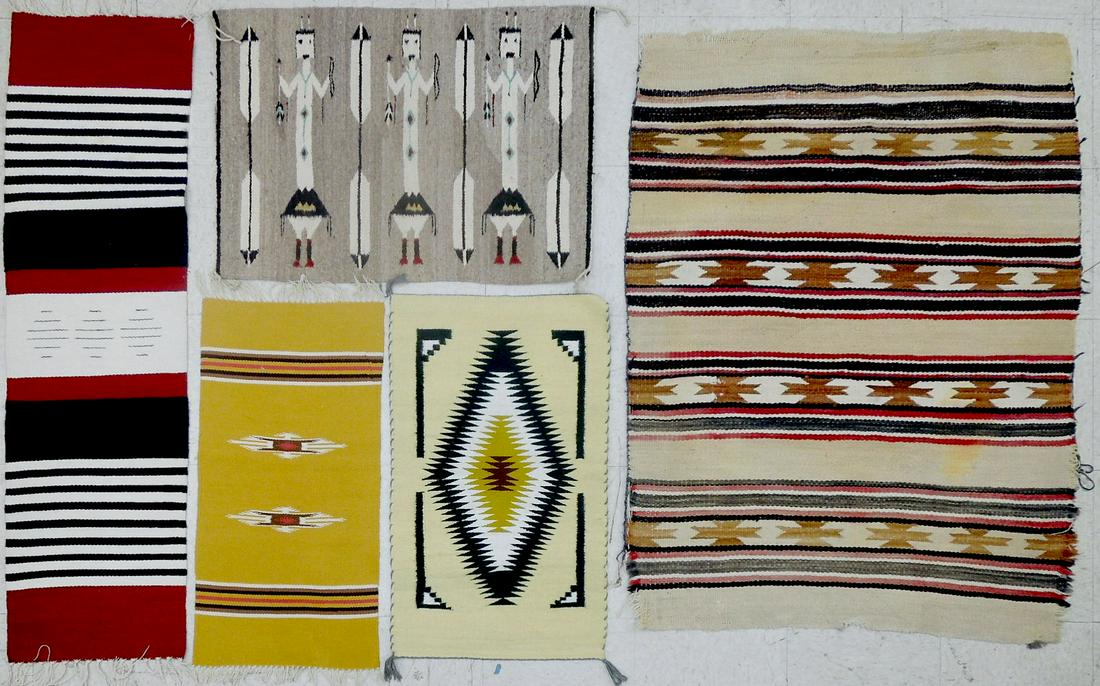 4 Native American Wool Weavings. (1 of 1)