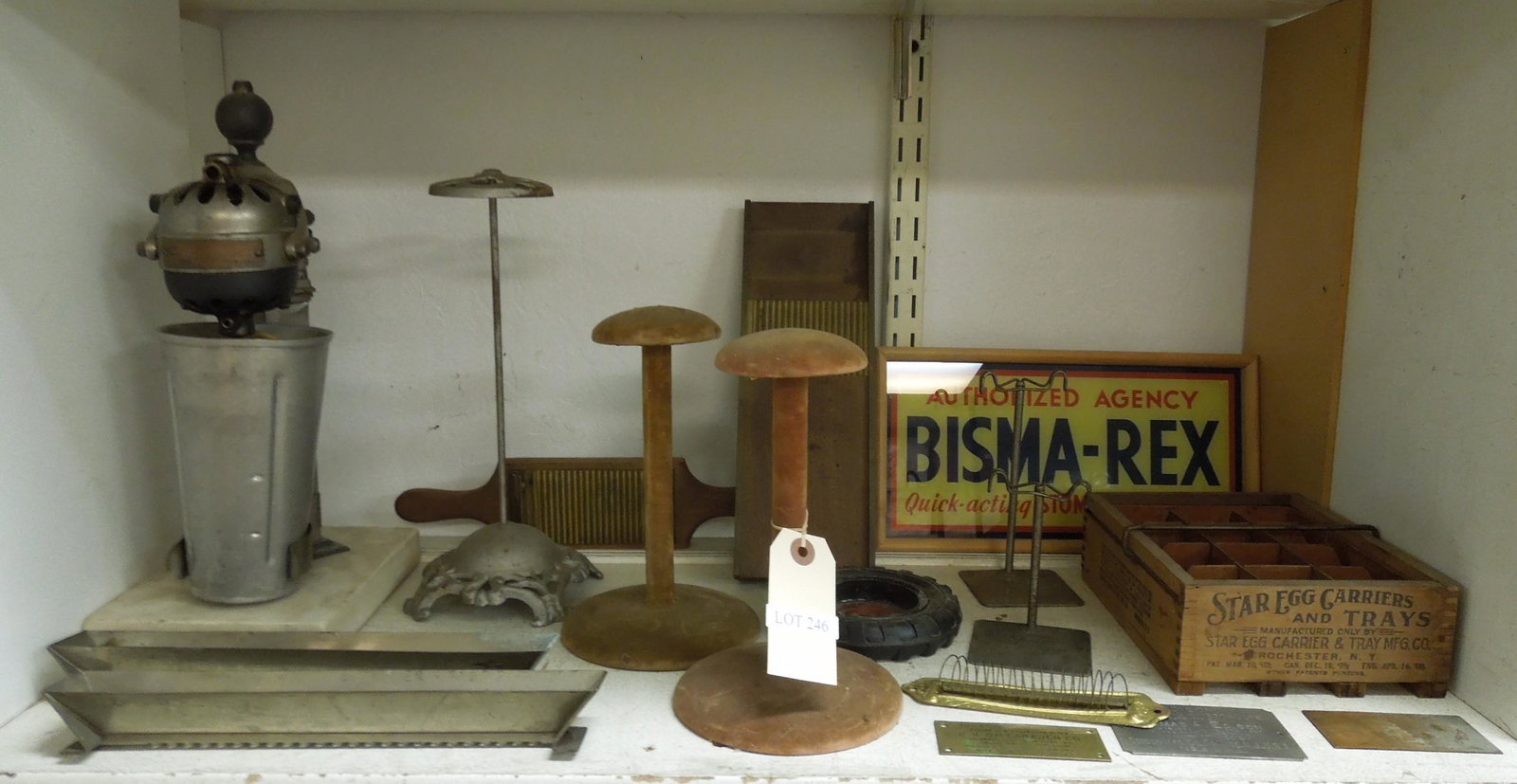 Group of Vintage Collectibles.: Group of vintage collectibles incl. hat stands, Hamilton mixer.