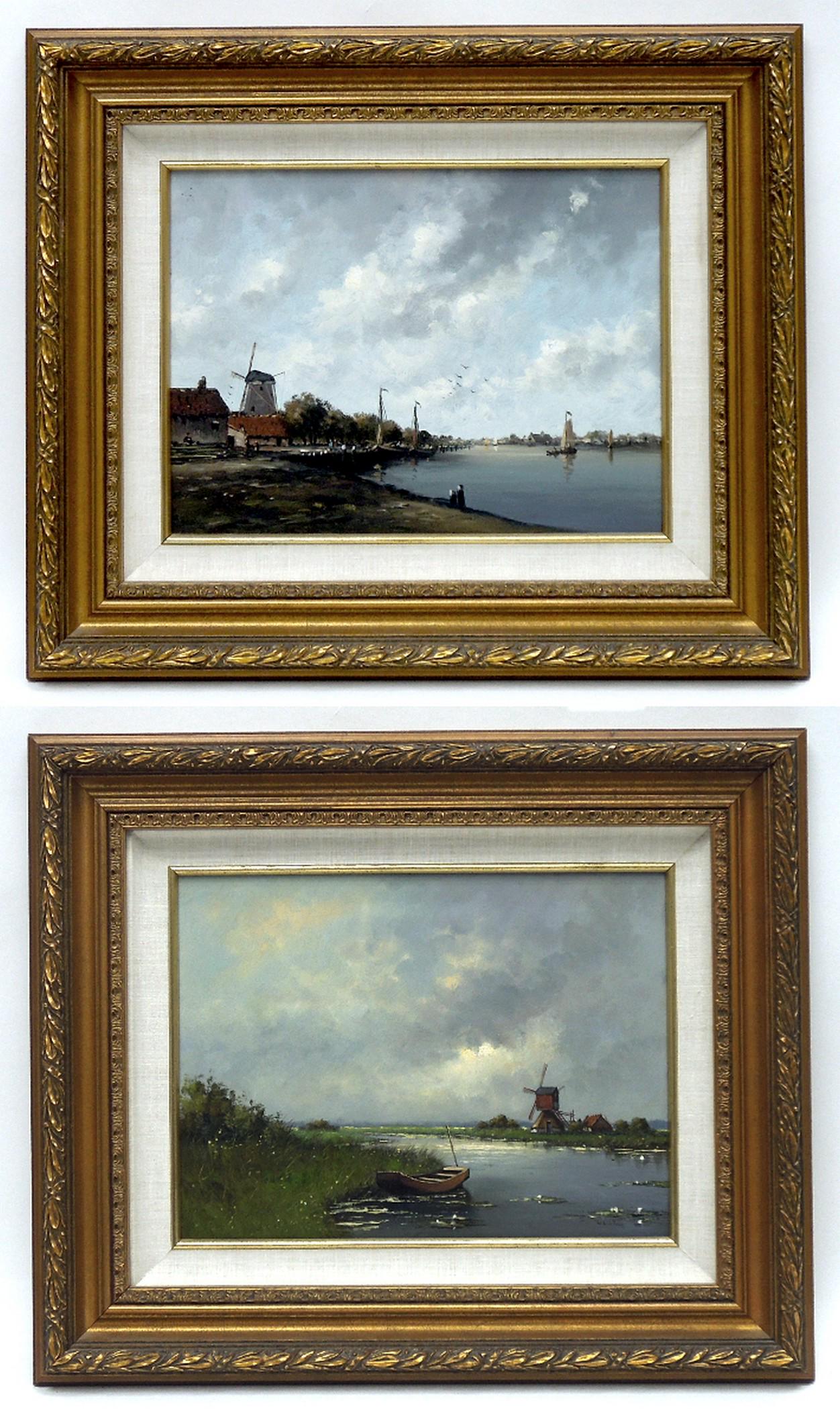 (2)  Wilhelmus Salm Oil Paintings on Board. (1 of 12)