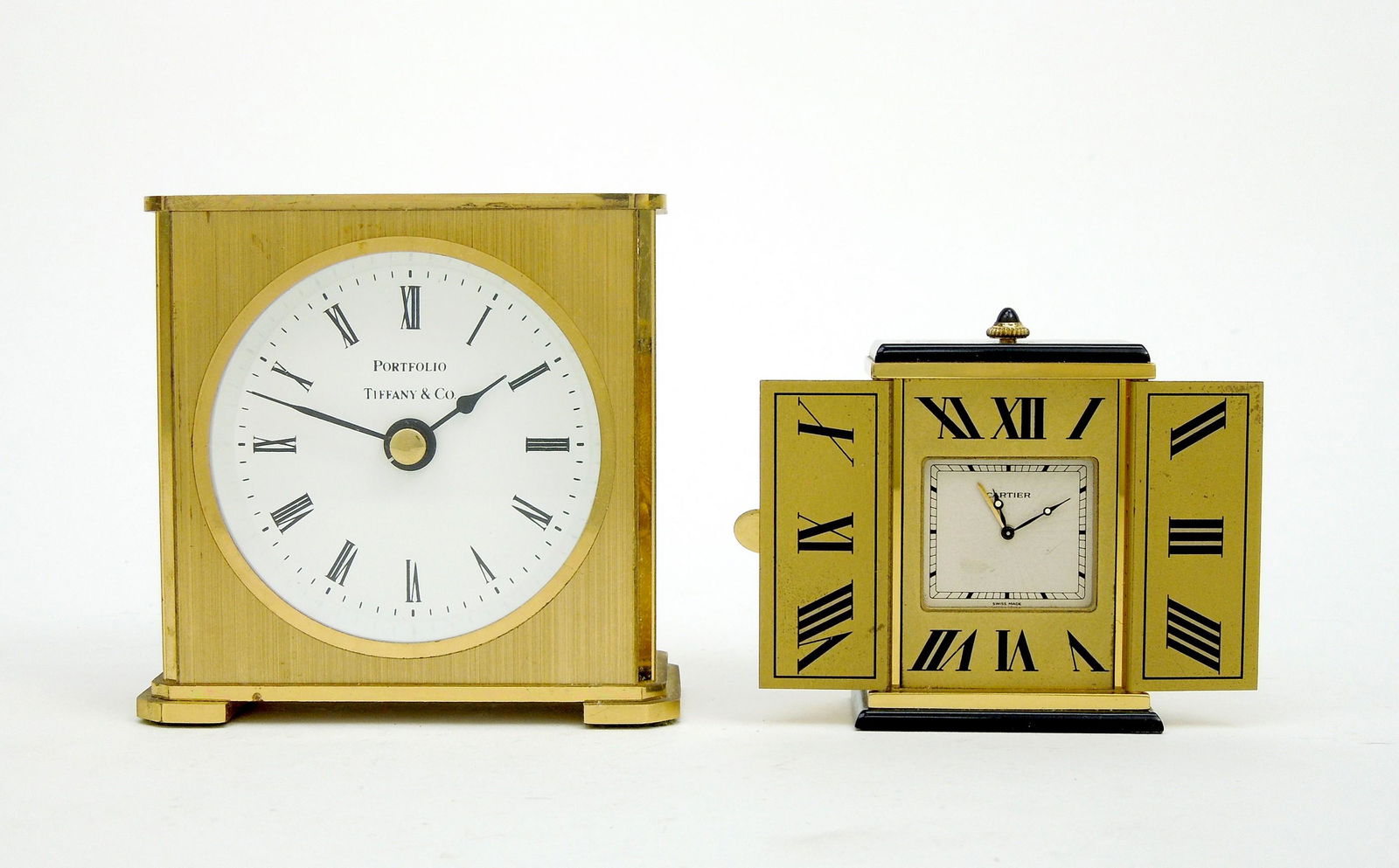 Cartier Swiss Desk Clock & Tiffany Battery Clock. (1 of 2)