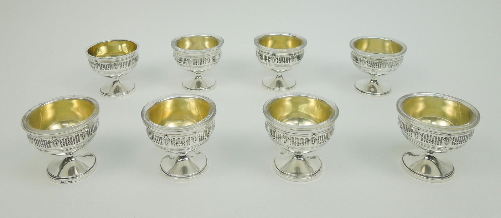 (8) F. M. Whiting Sterling Silver Sherbet Holders. (1 of 2)
