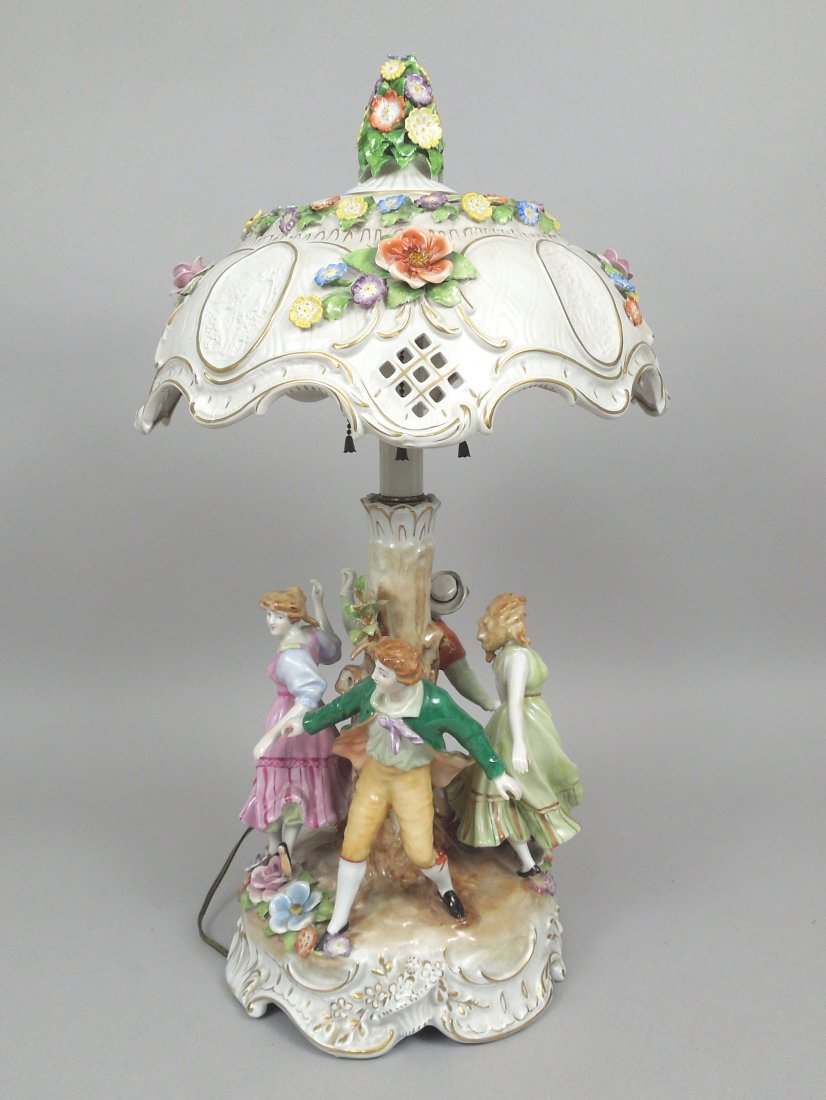 Von Schierholz Porcelain Figural Table Lamp. (1 of 7)