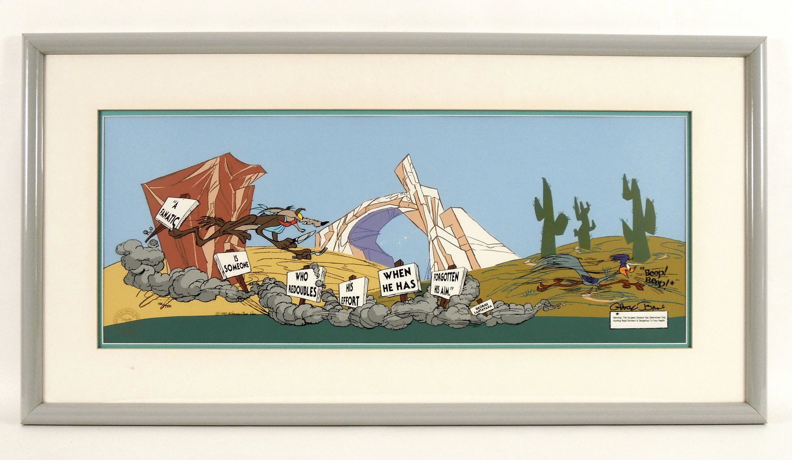 Chuck Jones Limited Edition Cel, "Fanatics". (1 of 6)