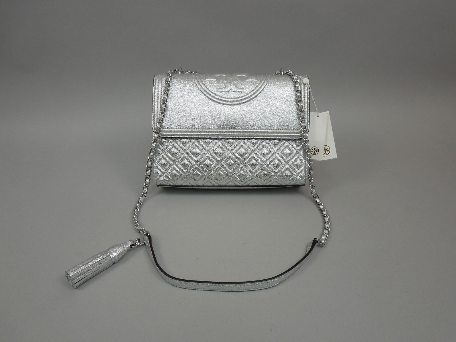Tory Burch Women's Silver Purse. (1 of 2)