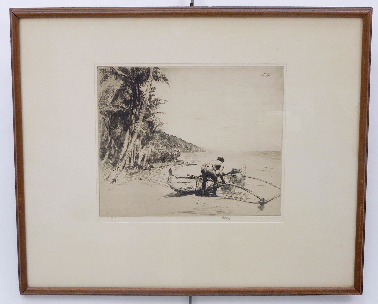 John Melville Kelly Etching, Hawaii. (1 of 5)