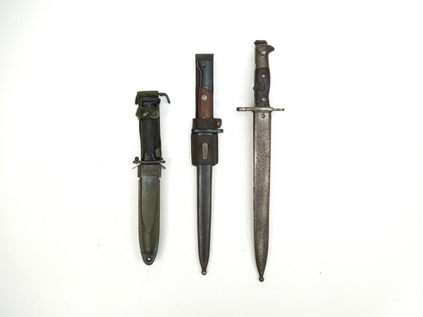 (3) Military Bayonets And Scabbards.