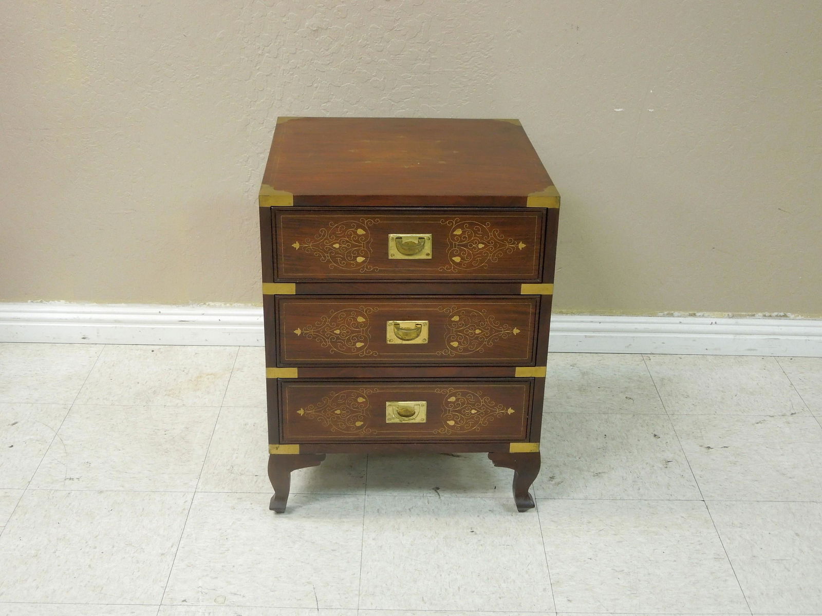 Contemporary Oriental 3-Drawer Low Chest. (1 of 1)