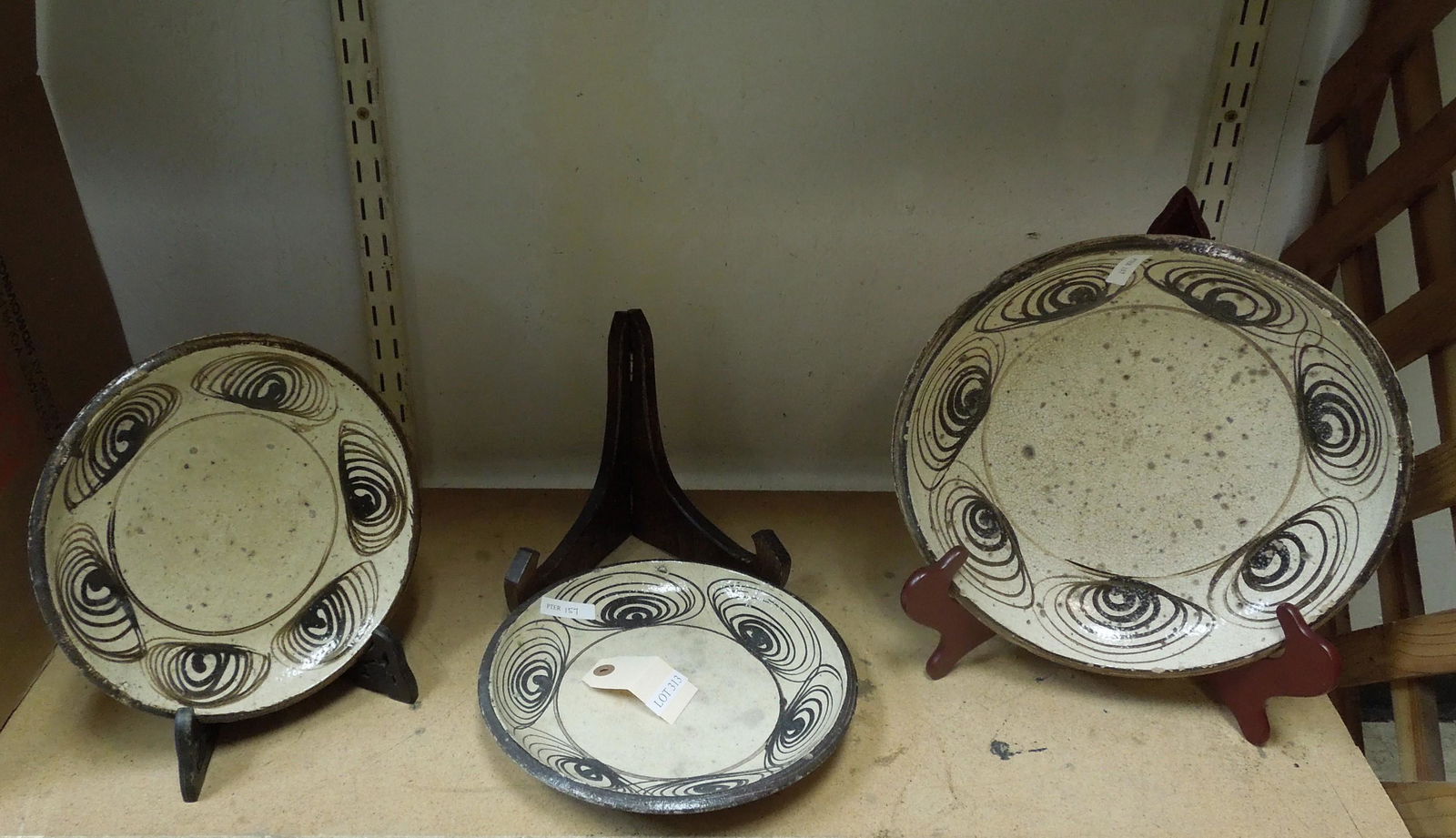 (3) Seto Ware horse Eye Design Plates. (1 of 1)