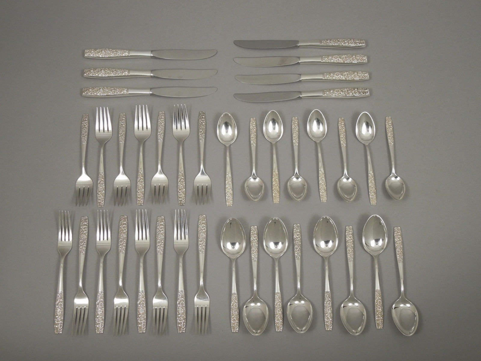 Towle Sterling Silver "Contessina" Flatware, 38 pieces. (1 of 3)