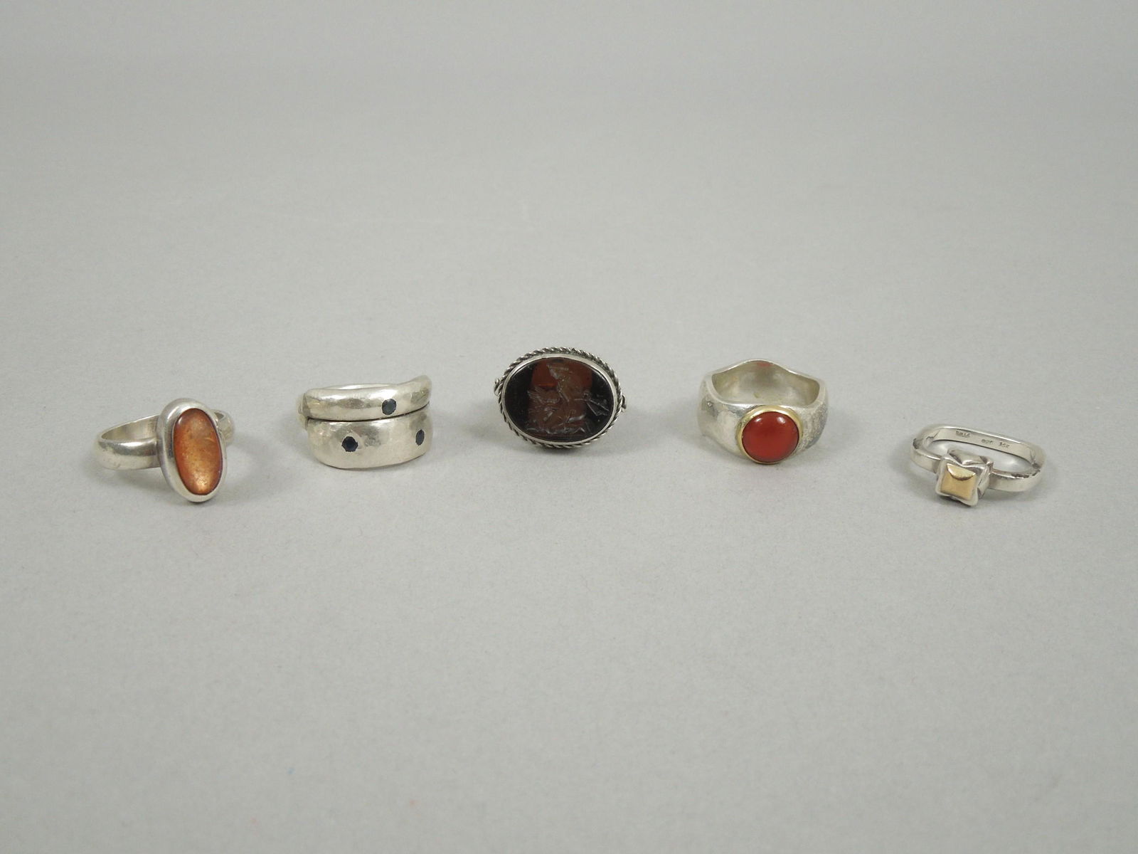 (5) Southwestern Style Silver Rings. (1 of 2)