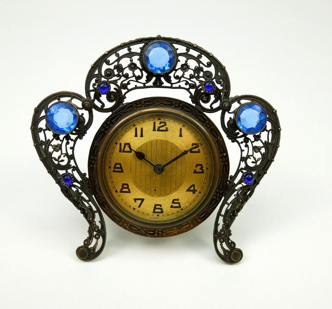 French Art Deco Boudoir Clock. (1 of 3)