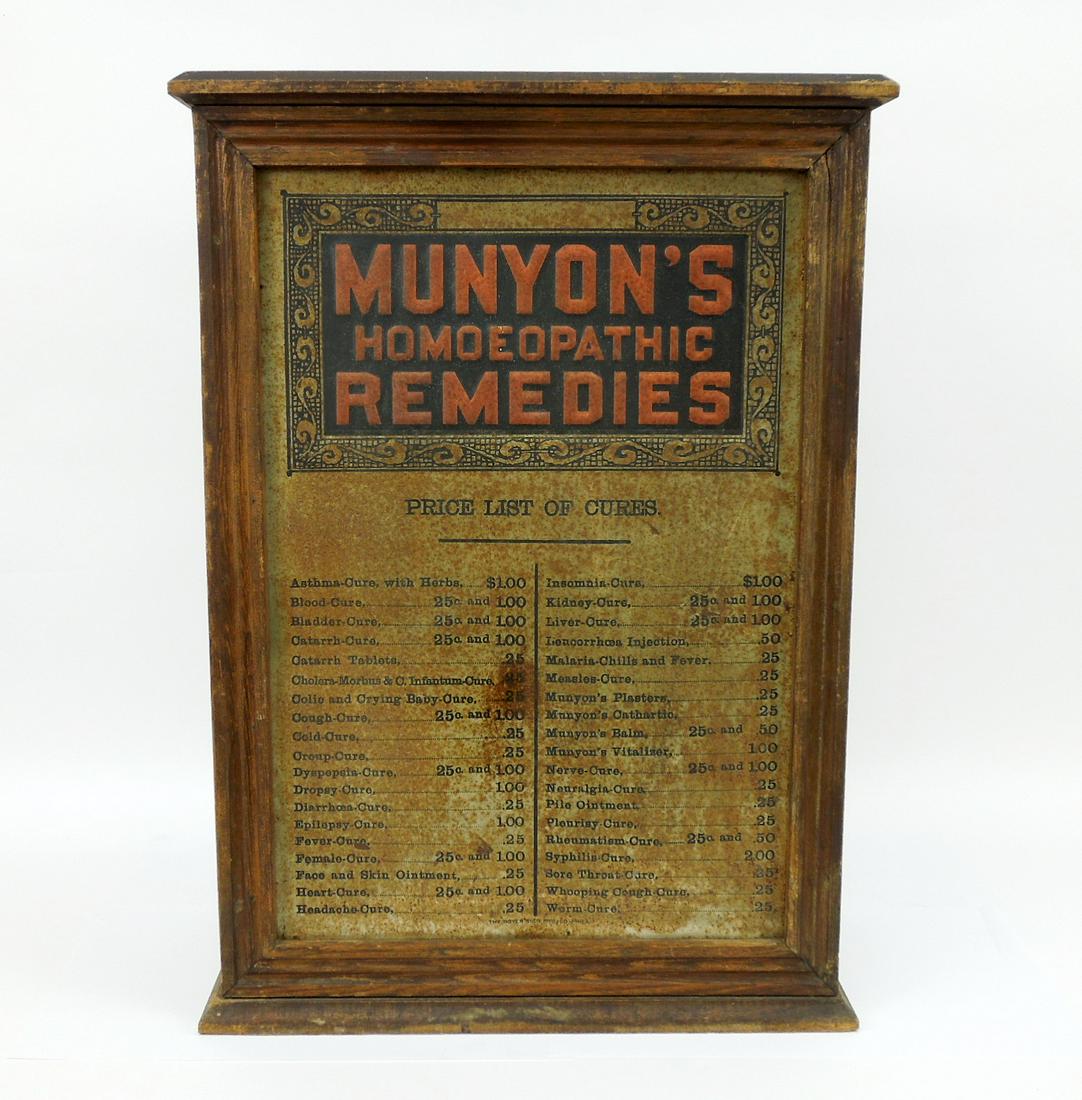Munyon's Homeopathic Remedies Store Display Cabinet. (1 of 5)