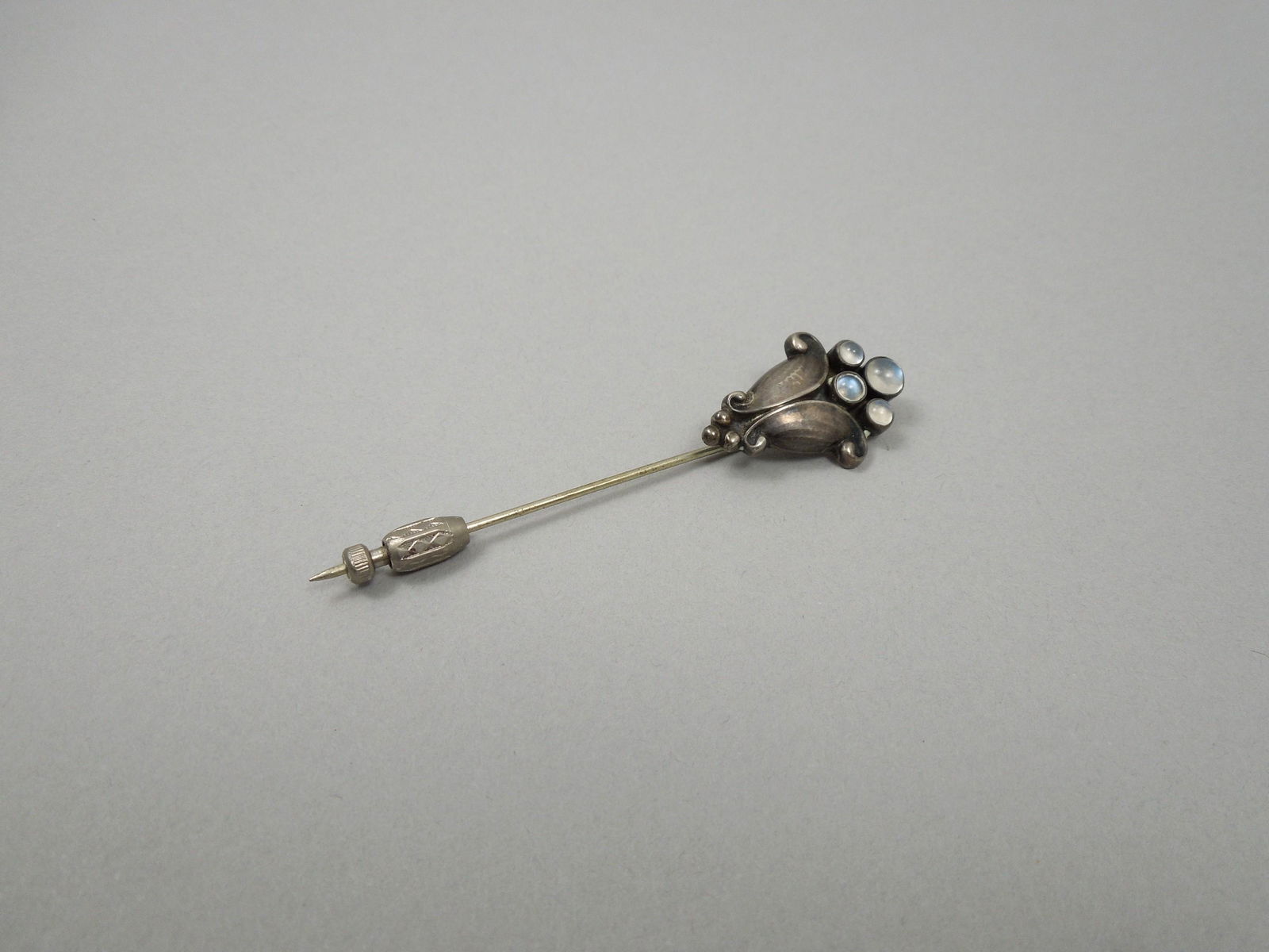 Georg Jensen Silver & Moonstone Stick Pin. (1 of 4)