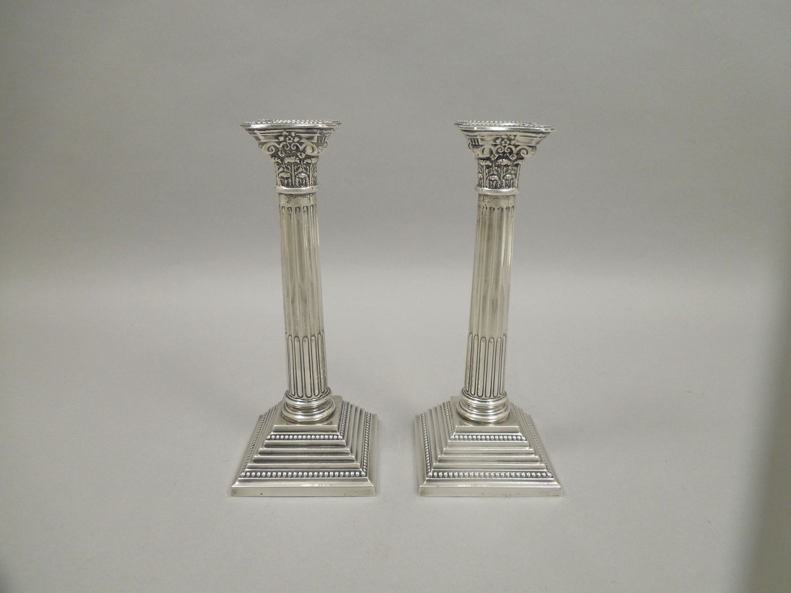Pair of English Silver Candlesticks, C. J. Vander, (1 of 5)
