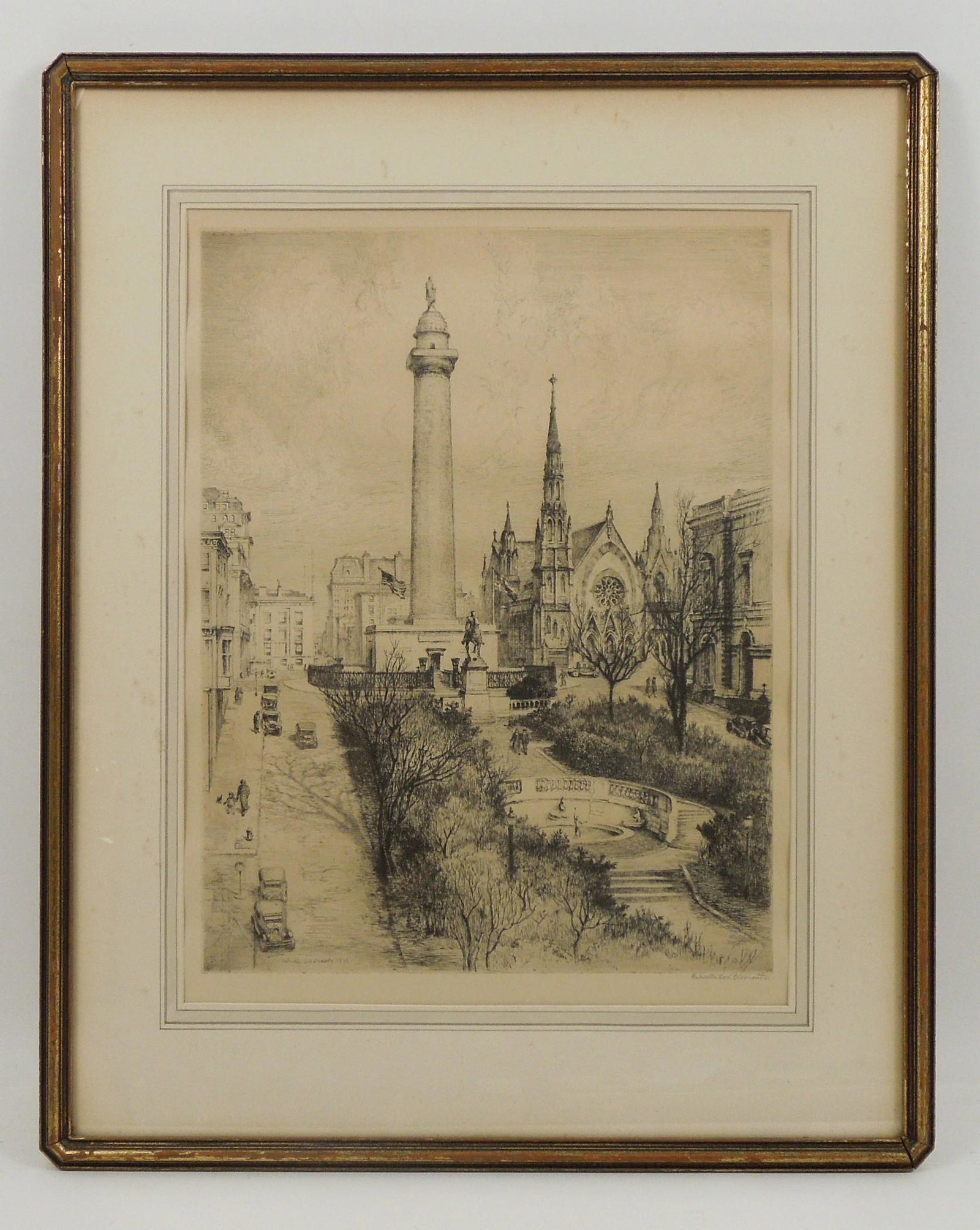 Gabrielle Clements Etching, The Heart of Baltimore. (1 of 7)