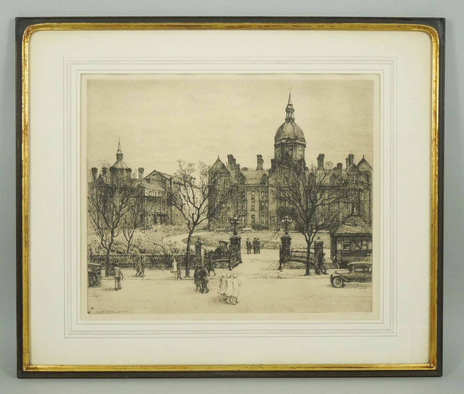 Gabrielle Clements Etching, Johns Hopkins Hosptial. (1 of 9)