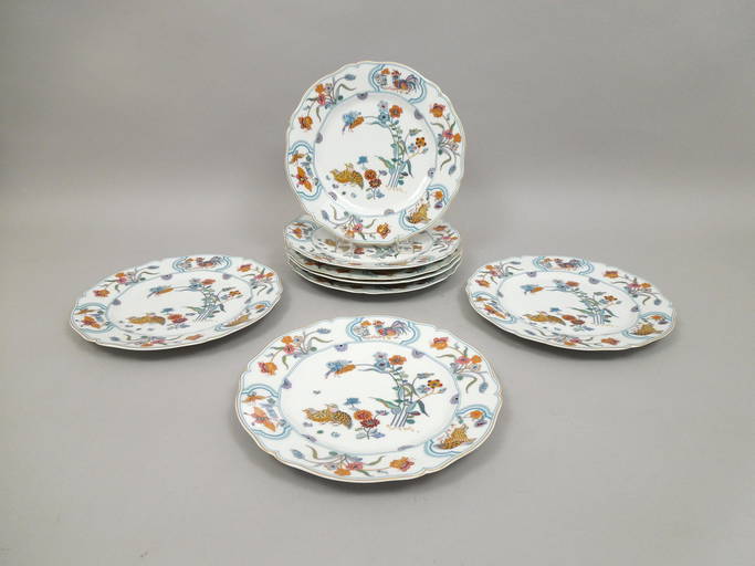 (8) Haviland Limoges Golden Quail Dinner Plates. Feb 26, 2022 D.G.W