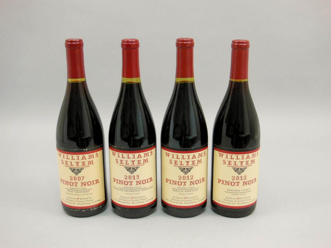 (4) Bottles of William Selyem Sonoma Coast Pinot Noir. (1 of 1)