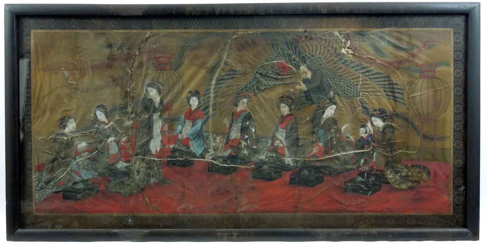 Oriental Painting on Silk, Ceremonial Ritual. (1 of 1)