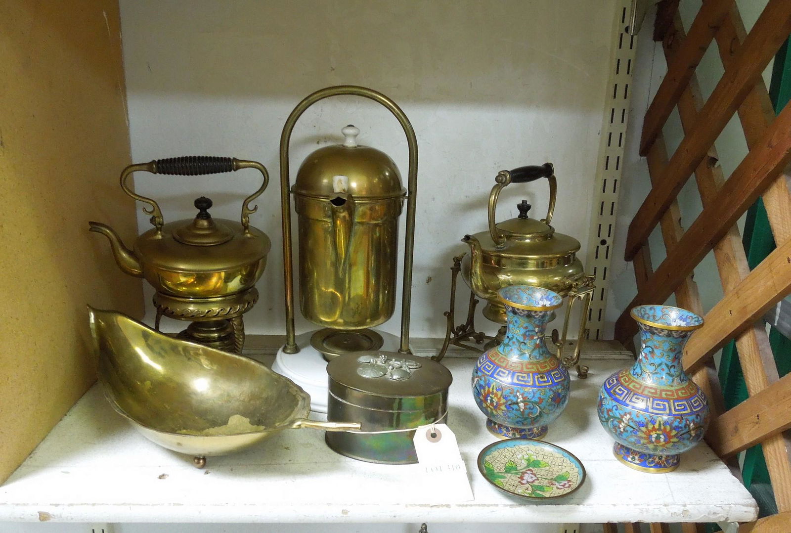 Group of Vintage Brass and Cloisonne Items. (1 of 1)