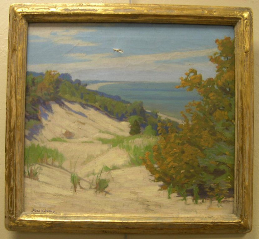Oil on Canvas, Seascape, by Frank Virgil Dudley: Oil on Canvas, Seascape, by Frank Virgil Dudley (American 1868-1959) Sight: 19 ½ x 21 ¼ inches Overall: 25 ½ x 24 inches