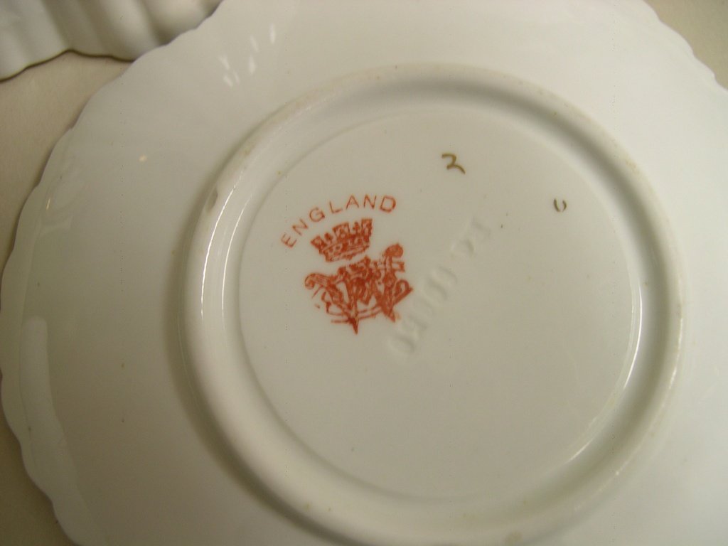8 Antique Wileman England Porcelain Cups & Saucers - 4