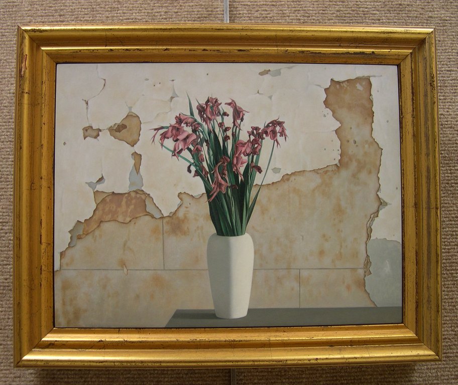 Mark Wethli Oil on Panel "Flowers: Mark Wethli (American, 1949 - ), Oil on Panel “Flowers” Sight: 9 x 11 3/4 inches Overall: 11 ½ x 14 ½ inches