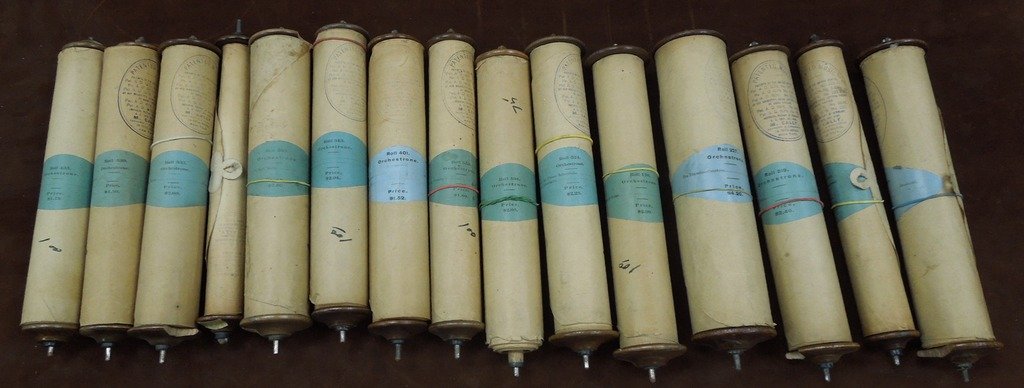 Group of 15 Orchestrone Paper Music Rolls.: Group of 15 Orchestrone Paper Music Rolls.