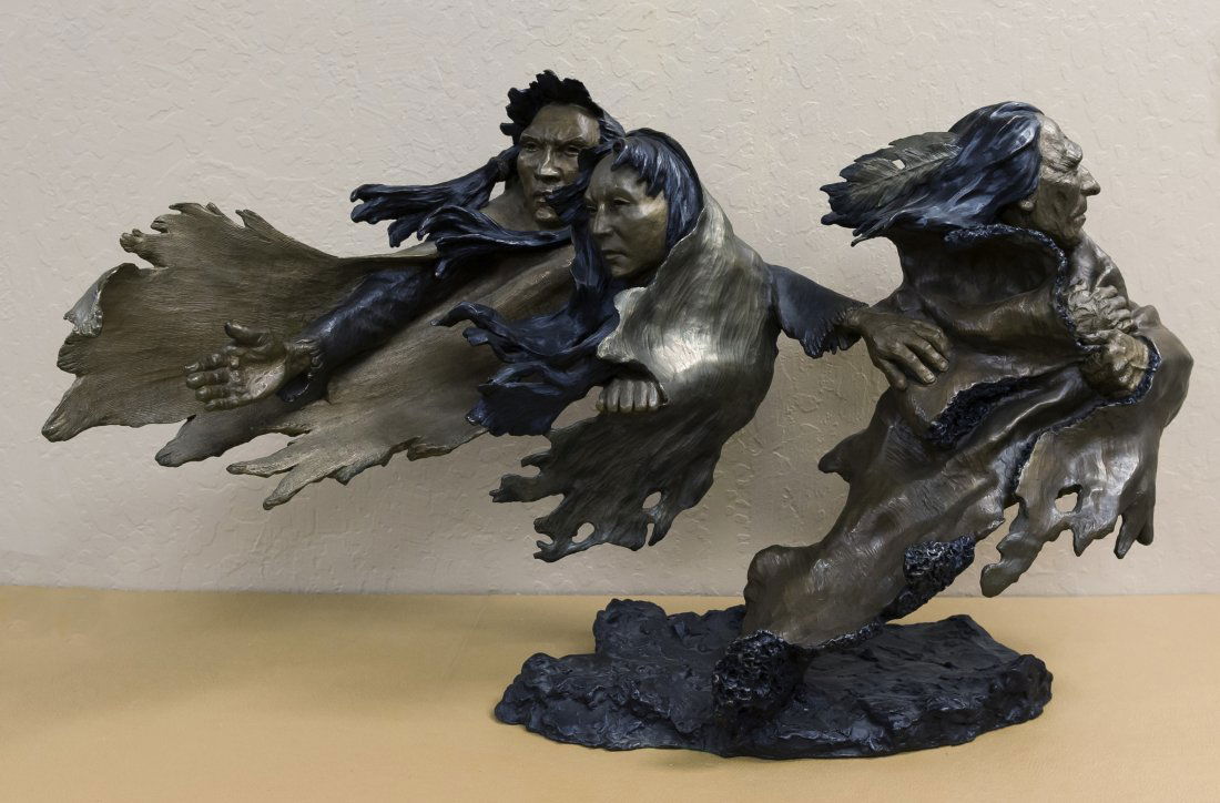 Mark Hopkins Bronze Sculpture, Broken Treaty. (1 of 5)