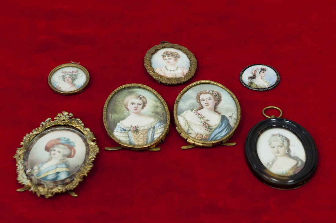 (7) Portrait Miniatures of Ladies. (1 of 10)