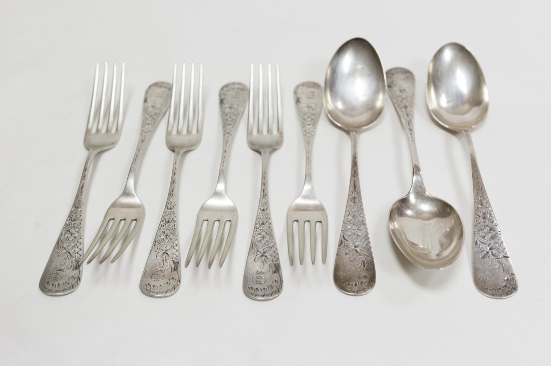 (9) Mermot & Jaccard Sterling Silver Flatware Pieces. (1 of 4)