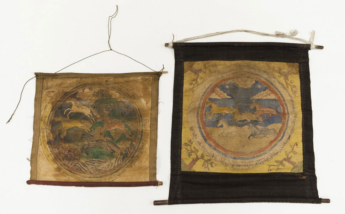 (2) Tibetan Thangka Style Textiles. (1 of 4)