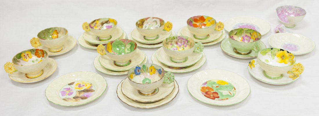 Royal Paragon "Floral" Cups and Saucers. (1 of 9)