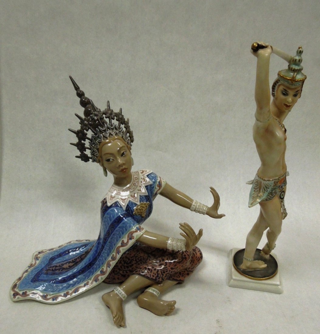 (2) Continental Porcelain Dancer Figures. (1 of 9)