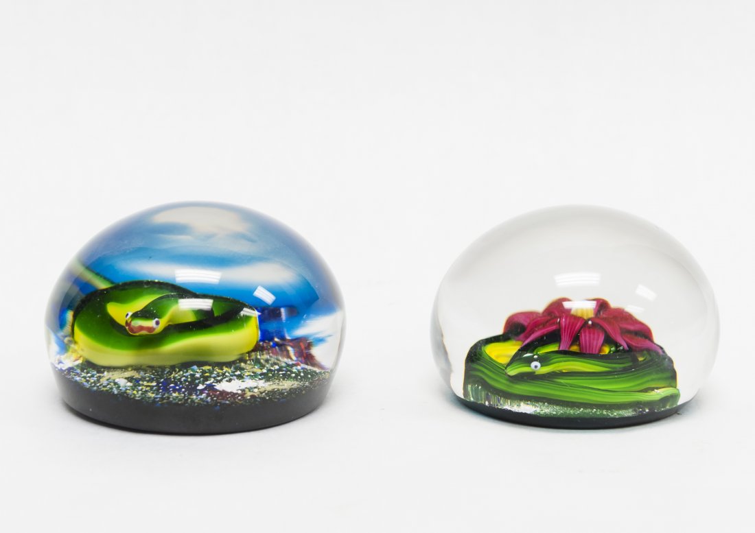 (2) Baccarat Art Glass Paperweights. (1 of 8)