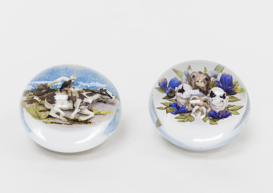 (2) Jim Donofrio Art Glass Paperweights. (1 of 9)