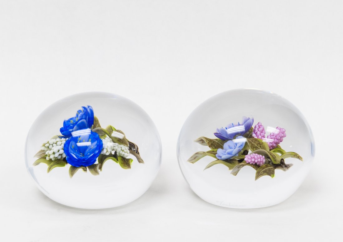 (2) Trabucco Art Glass Paperweights. (1 of 8)