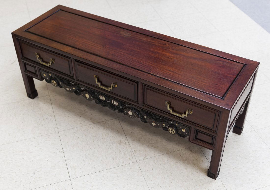 Chinese Rosewood Low Table/Bench. (1 of 5)