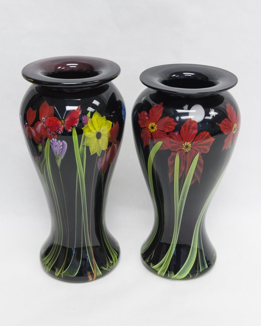 (2) Manuel Ward Glass Vases. (1 of 10)