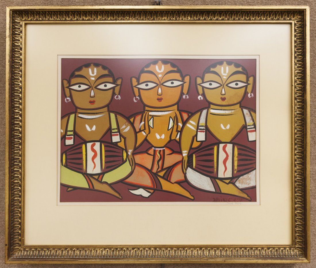Jamini Roy, Gouache on Card. (1 of 10)